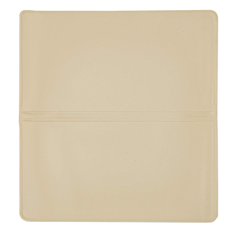 CAROUSELCHECKS Beige Vinyl Checkbook Cover, Top Tear Personal Vinyl Checkbook Cover - Image 4